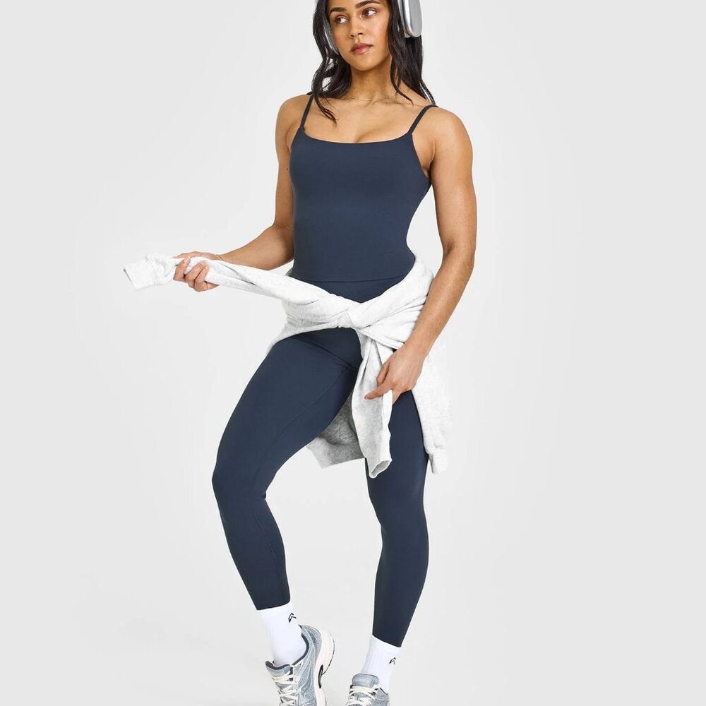 Oner SoftMotion Strappy Mid Tank Top in True Blue - Size Small - Picture 2 of 8